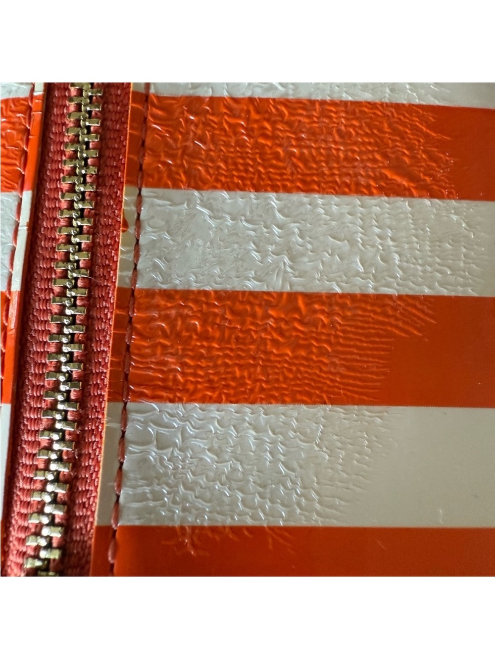 kate spade Orange and White Striped Card Holder with Spade Logo - Picture 10 of 10